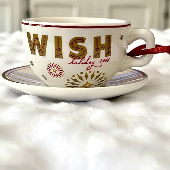 Starbucks Tea Cup Ornament 2006 WISH 
Christmas Ornament Pre owned, no box - Picture 2 of 6